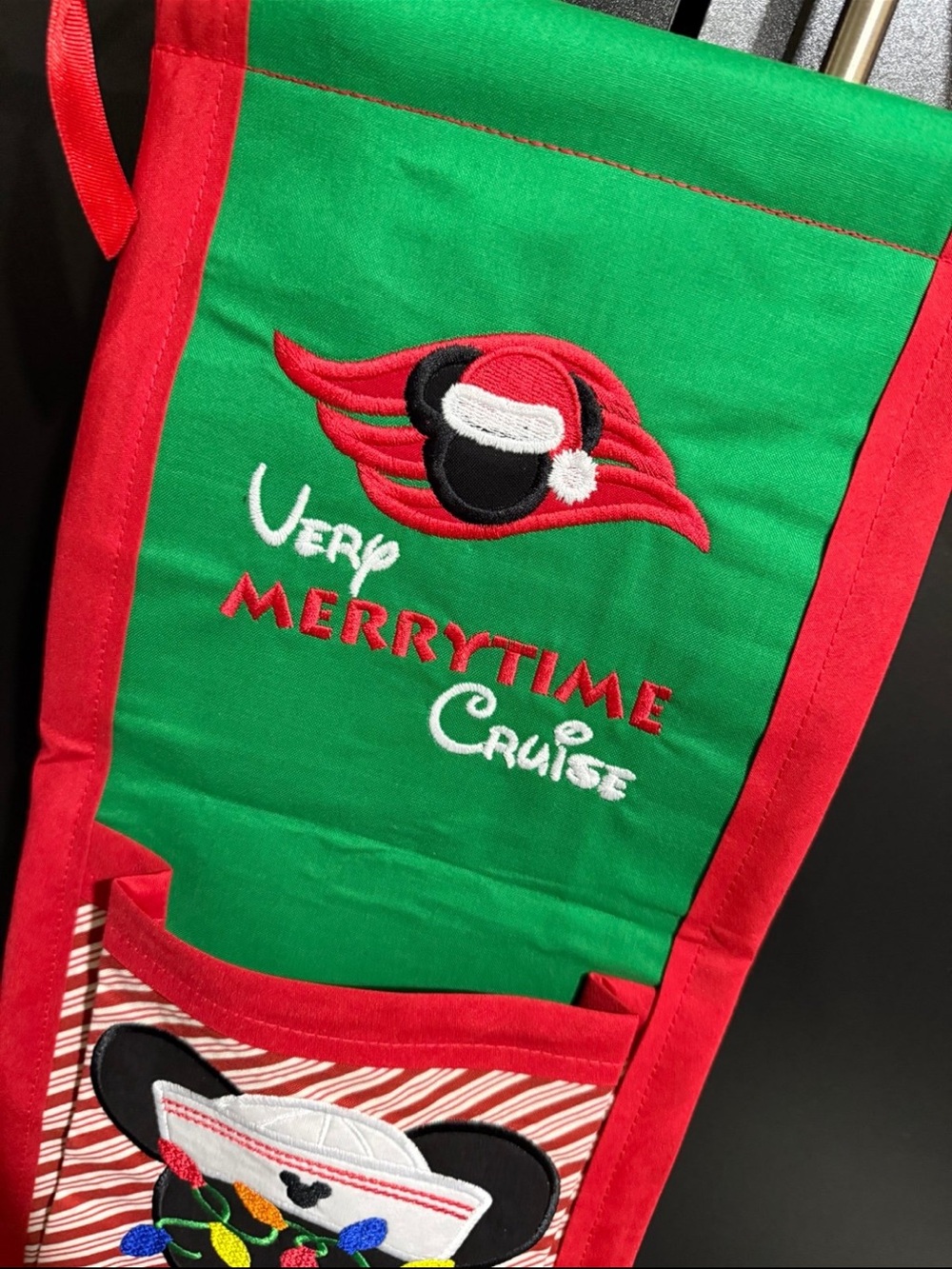 Christmas Very Merrytime Disney Cruise Hanging Fish Extender with Embroidery - Picture 2 of 5